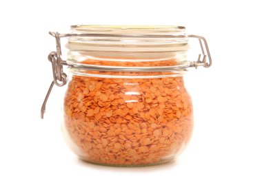 Kavanozda kırmızı lentals