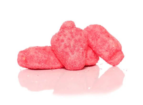 Pile Strawberry Foam Sweets Studio Cutout — Stock Photo, Image