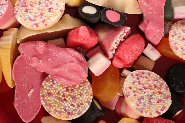 挑选和混合甜食抽象背景 — 图库照片