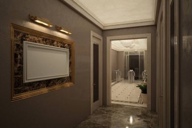 Klasik bir style_angle_010 çikolata resepsiyonda (render)