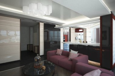  Bordo sofas_angle003 ile oturma odası iç (render)