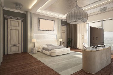 Lüks bedroom_angle002, iç (render)