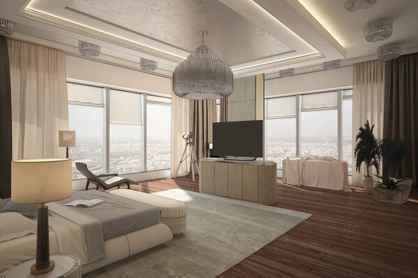 Interior of luxury bedroom_angle001 (render)