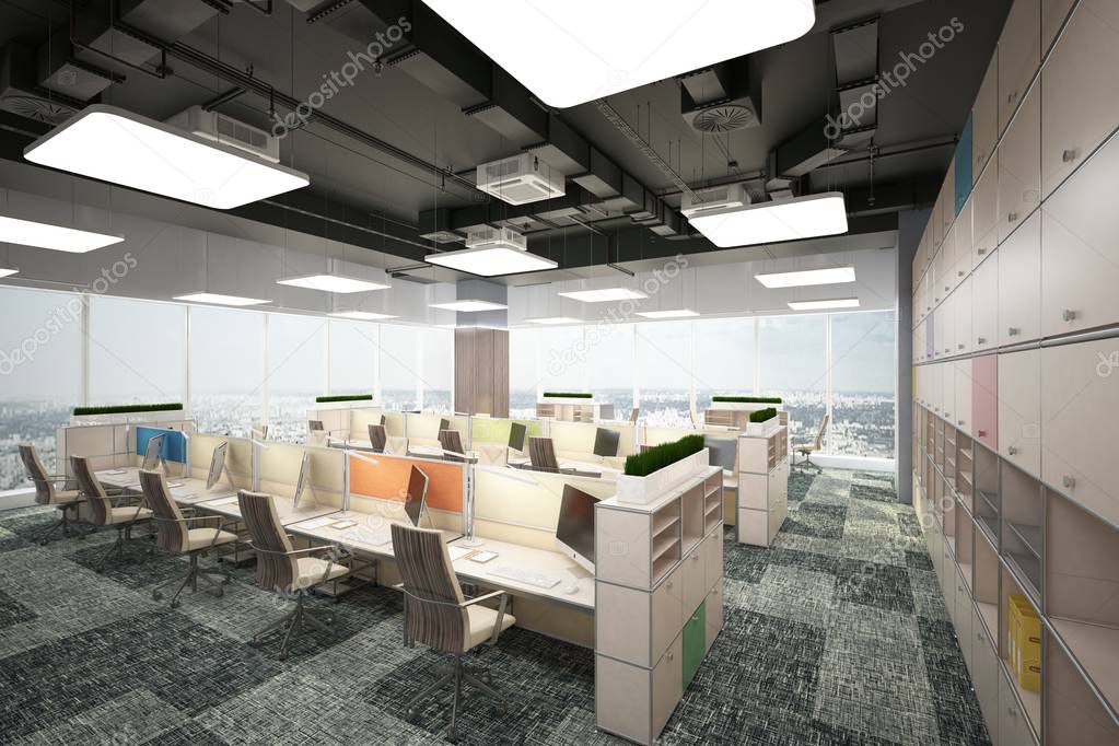 Modern open space office_angle01 (render)