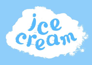 Renk sembol sözcük dondurma ile. Yazı. Vektör sanat.