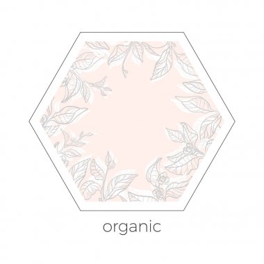 Modaya uygun şablonu. Çay yaprak ve çiçek şube