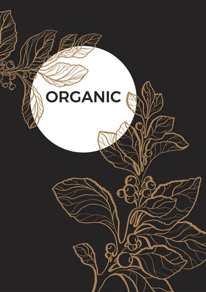 Vektör doğa şablon dostum şube /. Çiçek Sanat hat illüstrasyon