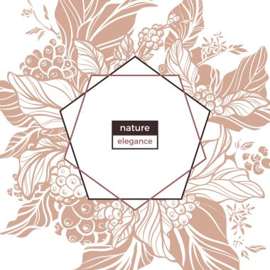 Vektör şablonu ile çerçeve kahve Şubesi