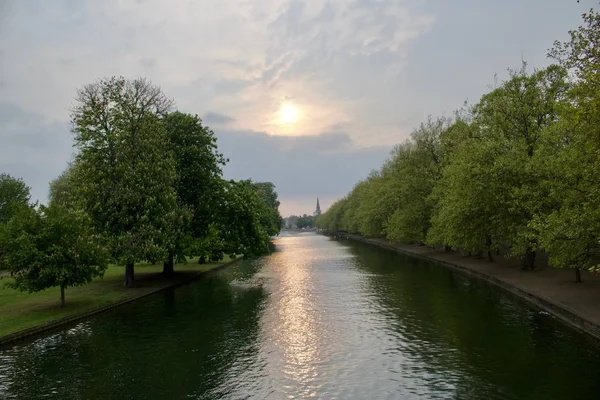 River and sunset — Stock Photo, Image