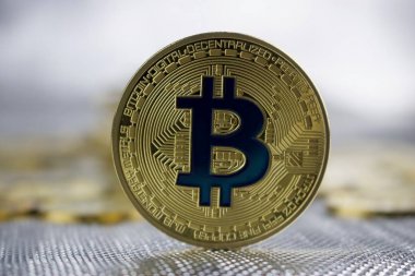 Mavi bitcoin işareti