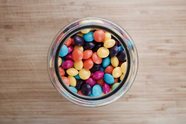 Colorful sweets in jar — Stock Photo, Image