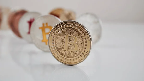 Bitcoin oro — Foto de Stock