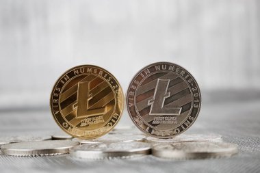 Altın ve gümüş Litecoins