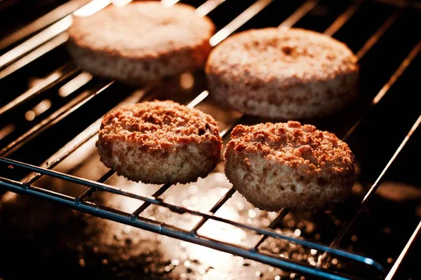 Hot Burgers in oven