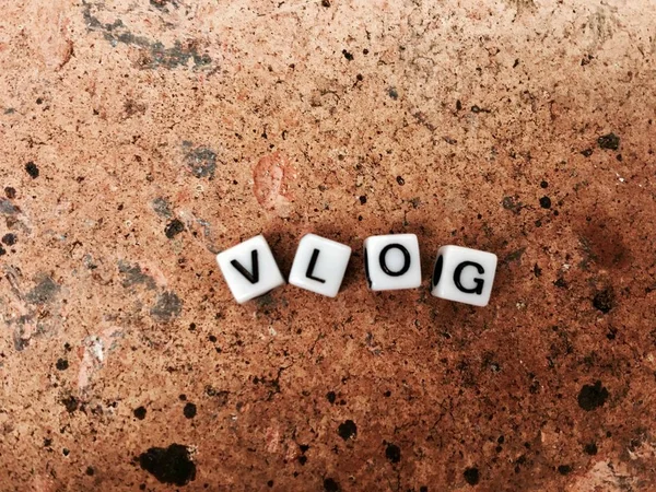 Vlog white letters — Stock Photo, Image