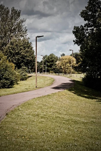 Public footpath in park — Stock Photo, Image