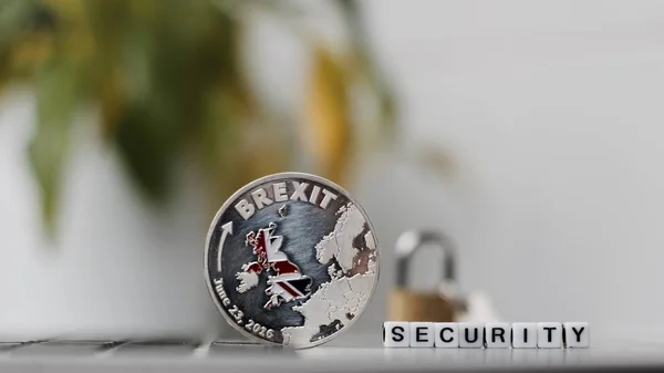 Moneda de plata de seguridad Brexit —  Fotos de Stock