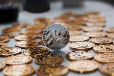 Gümüş Litecoin sikke