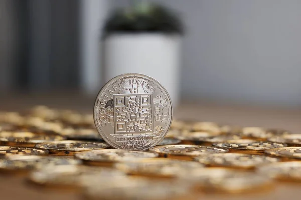 Bitcoin coin cryptocurrency — Stock Photo, Image