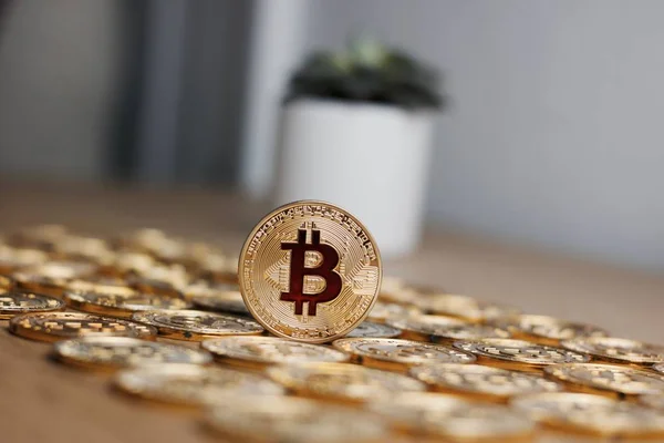 Bitcoin criptomoneda — Foto de Stock