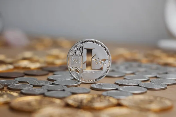 Metal litecoin sikke — Stok fotoğraf