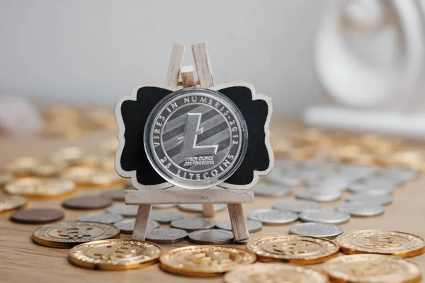 Moneda de metal litecoin — Foto de Stock