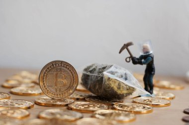 Bitcoin altın madeni para kavramı