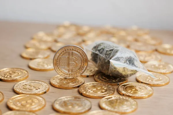 Bitcoin gouden munt concept — Stockfoto