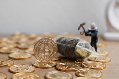 Bitcoin altın madeni para kavramı