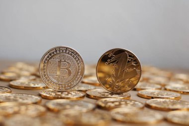 Bitcoin altın madeni para kavramı