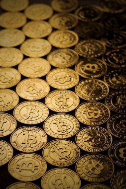 Altın Bitcoin arka plan