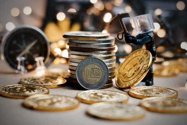 Bitcoin jul utvinning — Stockfoto