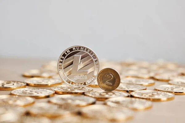 Litecoin zlaté koncept — Stock fotografie