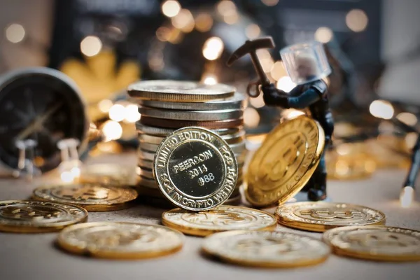 Moneda de Navidad Peercoin — Foto de Stock