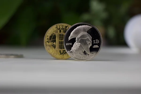 Conceito de moeda Bitcoin — Fotografia de Stock