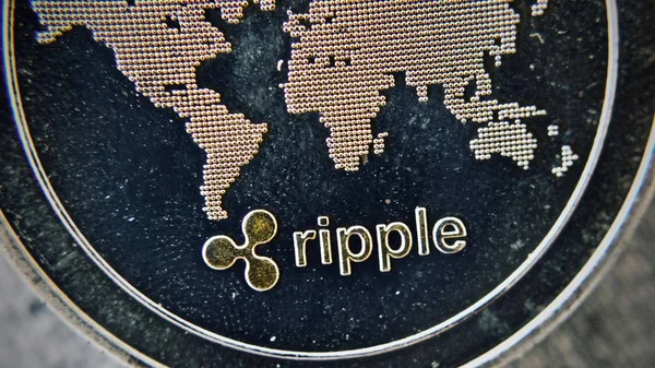 Ripple - silver coin — Stock Photo, Image