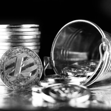 Litecoin para. Altın kavramı.