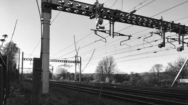 Cabos eléctricos ferroviários — Fotografia de Stock