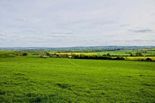 Vue paysage sur les champs — Photo