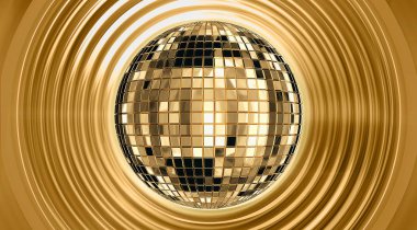 Discoball n altın arka plan  