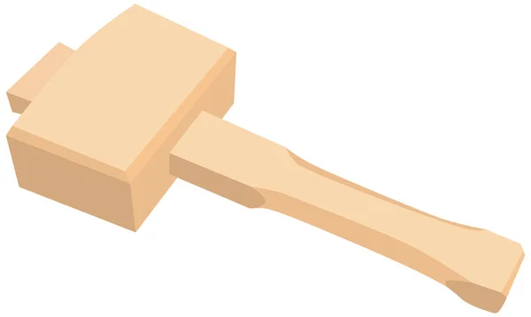 Wooden hammer for carpentry — Stock Vector