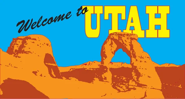 Banner Utah-hegy — Stock Vector