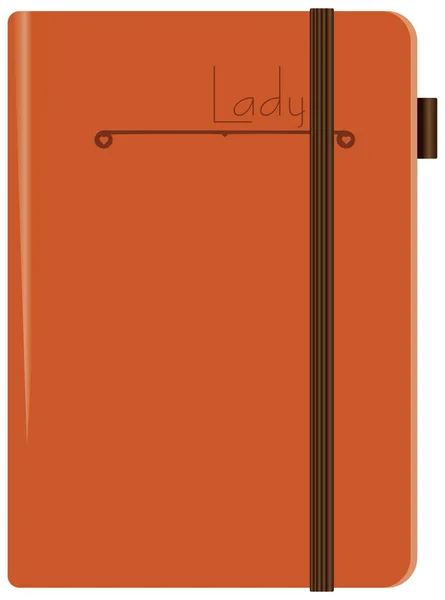 Tagebuch für Dame — Stockvektor