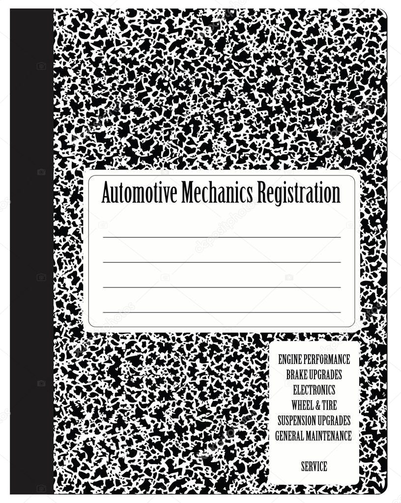 Service log of auto mechanic