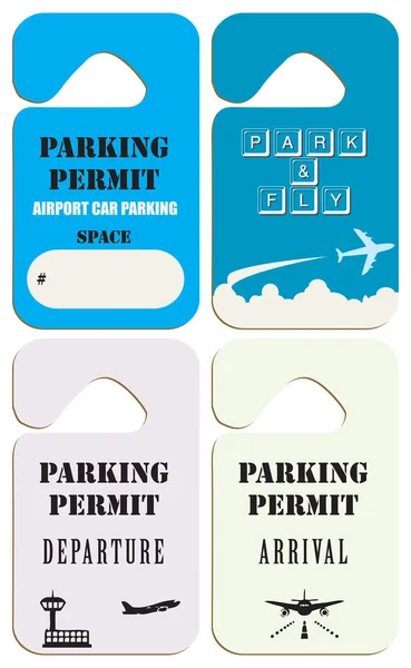 Permisos de estacionamiento - aparcar y volar — Vector de stock