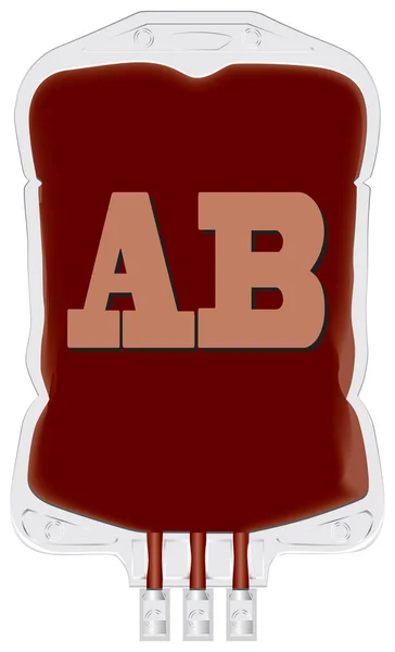 Контейнер с донорской кровью AB — стоковый вектор