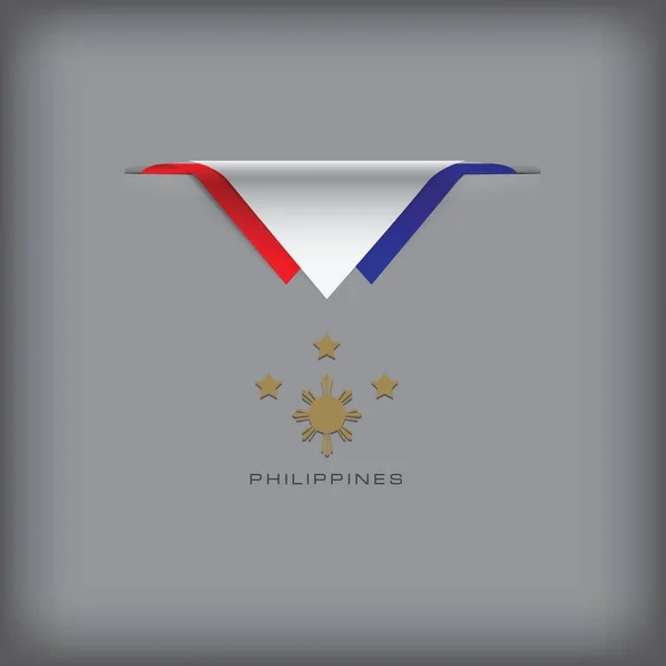 Flagga Filippinerna — Stock vektor