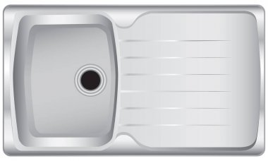 Krom modern mutfak lavabo