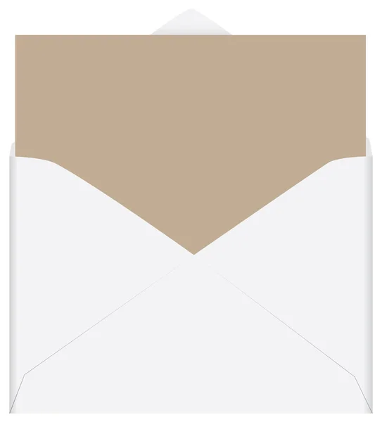 Open post envelop en briefkaart — Stockvector