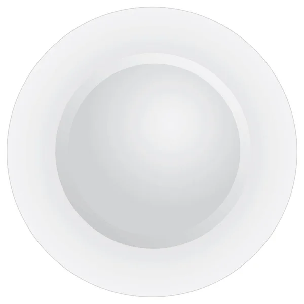 Assiette blanche pour le dîner — Image vectorielle